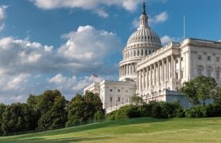 The Virginia state capitol building.
